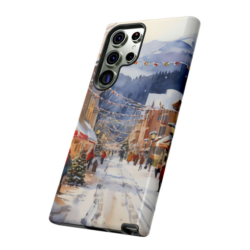 Bustling Victorian Christmas Market - Impact Resistant Phone Case